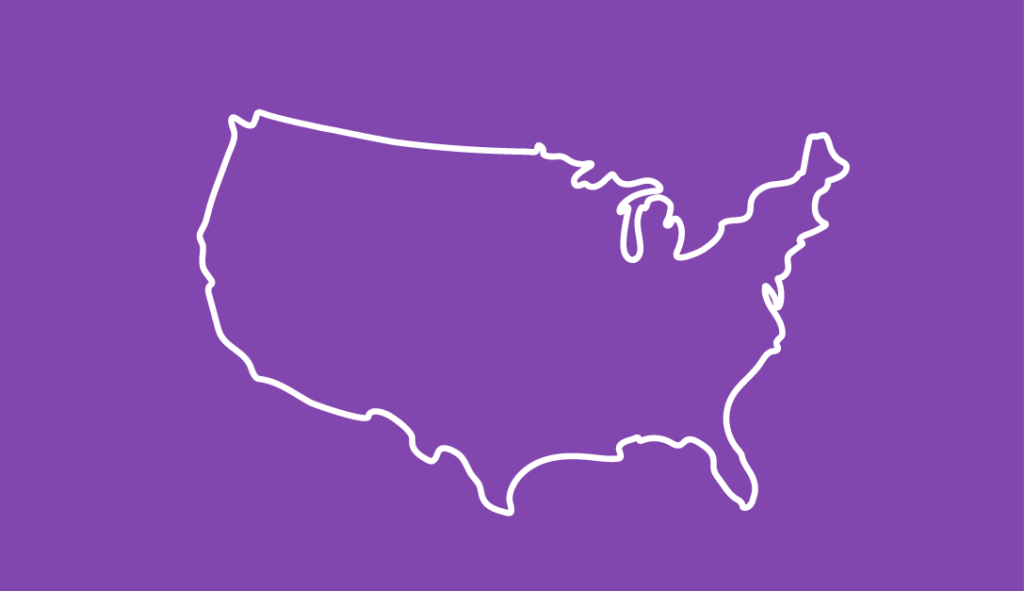 Map icon on purple background